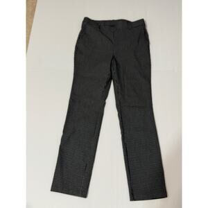 Rafaella Black and White Checked Pants, Size 8